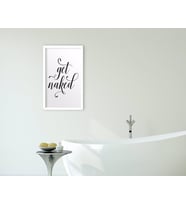 BK Home Banyo Dekoratif Ahşap Beyaz Çerçeveli Tablo-22