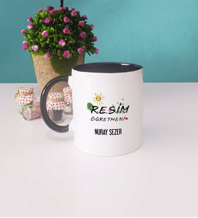Resim Öğretmeni Kupa Bardak Siyah