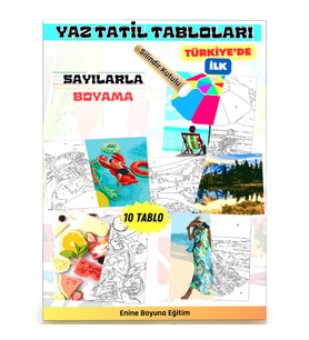 Sayılarla Boyama YAZ Tatil Tabloları (10 Farklı Süper TABLO)