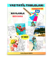 Sayılarla Boyama YAZ Tatil Tabloları (10 Farklı Süper TABLO)
