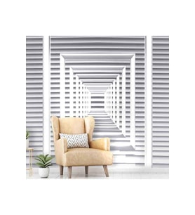 Dreamwall 3D Dikdörtgen Desenli Isı Ve Ses Yalıtımlı Sağlıklı Tekstil Duvar Kağıdı (Gri)