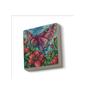 Kelebek Baskılı Taş Magnet 5X5