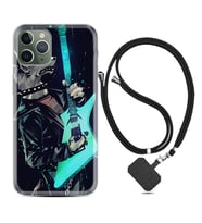 Apple iPhone 11 12 13 14 Pro Max Kılıf Boyun Askılı Silikon Dog Guitar 1789
