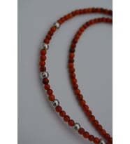 STONEAGE Mercan Taşlı Kar Tanesi Bayan Doğal Taş Kolye (Altın / Dore)