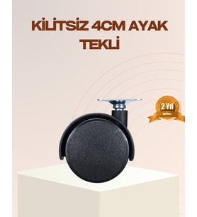4 cm Kilitsiz Mobilya Ayağı Tekli Kolay Dönen Masa ve Sehpa Ayağı
