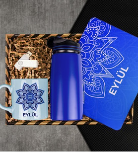 eJOYA Kişiye Özel Kupa & Mousepad & Matara & Usb Bellek Hediye Kutusu 113076