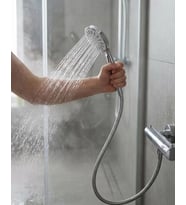 Spiral Hortumlu 4 Kademeli Krem El Duşu Başlığı Banyo Duş Seti