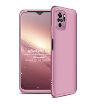 Microsonic Xiaomi Poco M5s Kılıf Double Dip 360 Protective Rose Gold