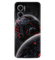 Xiaomi Redmi Note 11E Kılıf Resimli Desenli Silikon Platinium Series Kara Dünya 1902