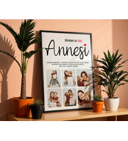 Stüdyo 14 Kişiye Özle Anneler Günü Hediyesi Dünyanın En Güzel Annesi  Çerçeveli Tablo - Anneye Hediye - Anneler Günü Hediyesi - (Siyah)