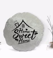 BK Gift Home Sweet Home Tasarımlı Yuvarlak Dekoratif Kırlent Yastık-1