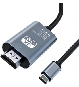 HDMI Çevirici USB C HDMI 4K 60Hz HDMI, 200cm USB C HDMI Adaptör USB C HDMI Uyumlu Thunderbolt Type-C to HDMI 2 Metre Kablo Uzunluğu ZR854