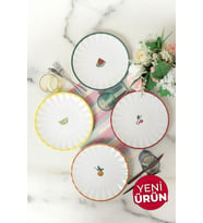 Keramika Fruit Feast Sirius Servis Tabağı 27 Cm 4 Adet 23108-09-10-11 (Çok Renkli)