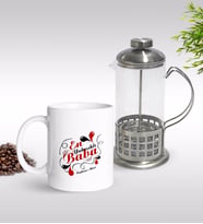 BK Gift Kişiye Özel En Yakışıklı Baba Tasarımlı Kupa & French Press Seti-1 (Model 1)