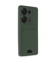 Note 13 Pro 4g Kılıf Kelvin Kartvizitli  - Koyu Yeşil