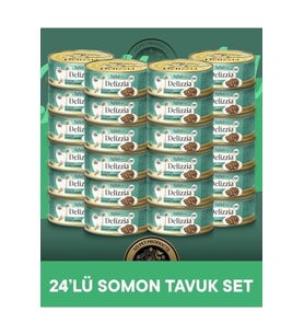 Reflex Plus Delizzia Yetişkin Somonlu-Tavuklu Gravy Kedi Maması 24x85 gram