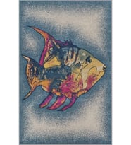Eliana Home Baskılı, Yıkanabilir Kaymaz Taban Mutfak Halısı LNA2046 100x150 cm (Mavi)