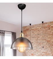 Haus Yarım Küre Buzlu Füme ABS Altın Kuka Süslü Sarkıt Mutfak Salon Avize Kafe Kuaför Aydınlatma