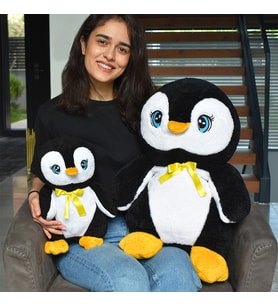 SEVDAM HEDİYELİK  85 cm Penguen Sevgiliye Özel (Siyah)