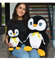 SEVDAM HEDİYELİK  85 cm Penguen Sevgiliye Özel (Siyah)