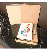 Graphic Designer Ahşap Kutulu Defter Kalem Set 002