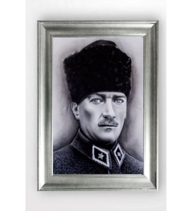 Gümüş Çerçeveli Atatürk Tablo a403