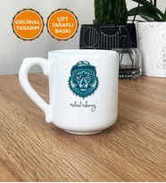 Kişiye Özel Cool Aslan Hediye Kupa Bardak Oval Aslan Baskılı