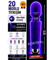 20 Modlu Şarjlı Su Geçirmez Titreşimli Dildo Vajinal Klitoris ve Uyarıcı Vibratör Orgazm Masaj Aleti