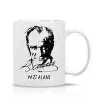 Olse Kişiye Özel Atatürk Temalı Hediye Çay Kahve Kupa Bardak-004