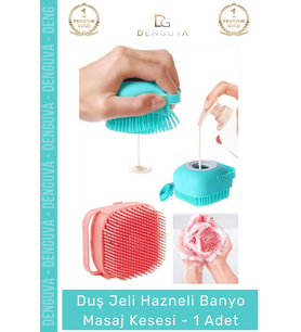 #Kese Silikon Peeling Etkili Ergonomik Hijyenik Yumuşak Dokulu Duş Jeli Hazneli Banyo Masaj Kesesi -