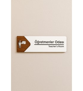 Lucena Öğretmenler Odası Ofis Oda Kapı İsimliği Yönlendirme Tabelası Levhası Kişiselleştirilebilir