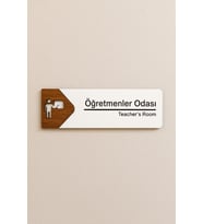 Lucena Öğretmenler Odası Ofis Oda Kapı İsimliği Yönlendirme Tabelası Levhası Kişiselleştirilebilir