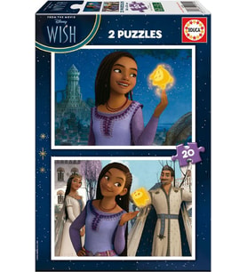 Educa 2x20 Parça Çocuk Puzzle - Disney Wish - 3-5 Yaş Kız Çocuk