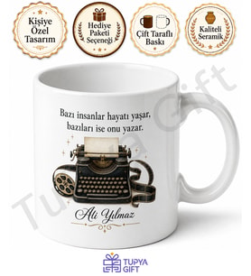 Senarist Hediyesi Kişiye Özel Baskılı Kupa Bardak Senaryo Yazarı Hediye