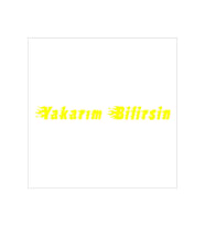 Yakarım Bilirsin Oto Sticker Sarı 30*3 Cm