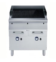 Electrolux Professional Endüstriyel Gazlı Barbekü-gril, Paslanmaz Brulörlü, Çift Taraflı Döküm Izgaralı (et İçin Yivli, Balık-sebze İçin Düz), Alt Dolaplı, Derinlik 730 Mm - 800 Mm E7GRGHGCFU
