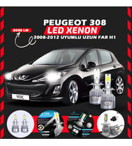 Peugeot 308 2008-2012 Uzun Far Uyumlu Şimşek Etkili Led Xenon Performance Series H1