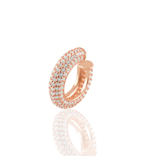 925 Ayar Gümüş Kıkırdak Küpe Rose 5 sıralı zirkon taşlı kıkırdak küpe SGTL11017ROSE