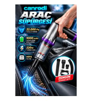 22.000 Pa Kablosuz Araç Süpürgesi – 9000 mAh Bataryalı 220W Turbo Güçlü