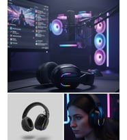 Wireless  Kulaklığı Rgb Işıklı Uzun Bataryalı Mikrofonlu Headset