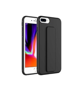 Apple iPhone 8 Plus Uyumlu Kılıf Zore Qstand Kapak (Siyah)
