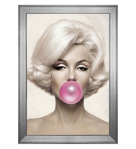 Kadın Motifli Kanvas Tablo 50 x 70 cm Silver Çerçeve
