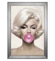 Kadın Motifli Kanvas Tablo 50 x 70 cm Silver Çerçeve
