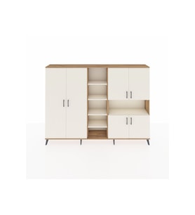 Arges Dolap 13 Raflı 6 Kapaklı 220x30x163 Çam-Aytaşı