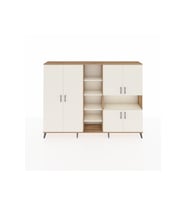 Arges Dolap 13 Raflı 6 Kapaklı 220x30x163 Çam-Aytaşı