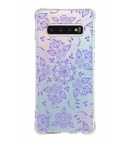 Samsung Galaxy S10 Plus  Köşe Korumalı Antişok Kapak Nostalji Desen Tasarımlı Şeffaf  Kılıf