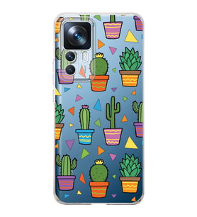 PrintiFy Xiaomi Mi 12T ile Uyumlu 1mm Slim Fit Water Color 4 Baskılı Şeffaf  Kılıf