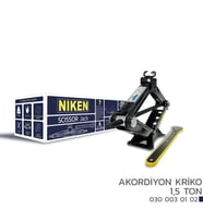 Akordiyon Cırcırlı Kriko 1.5 T Niken (Beyaz)