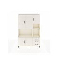 Arges Gardrop 9 Raflı 3 Çekmeceli 5 Kapaklı 132x30x195 Aytaşı-Aytaşı