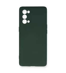 Oppo Reno 5 Pro Kılıf Nano İçi Kadife Silikon - Koyu Yeşil